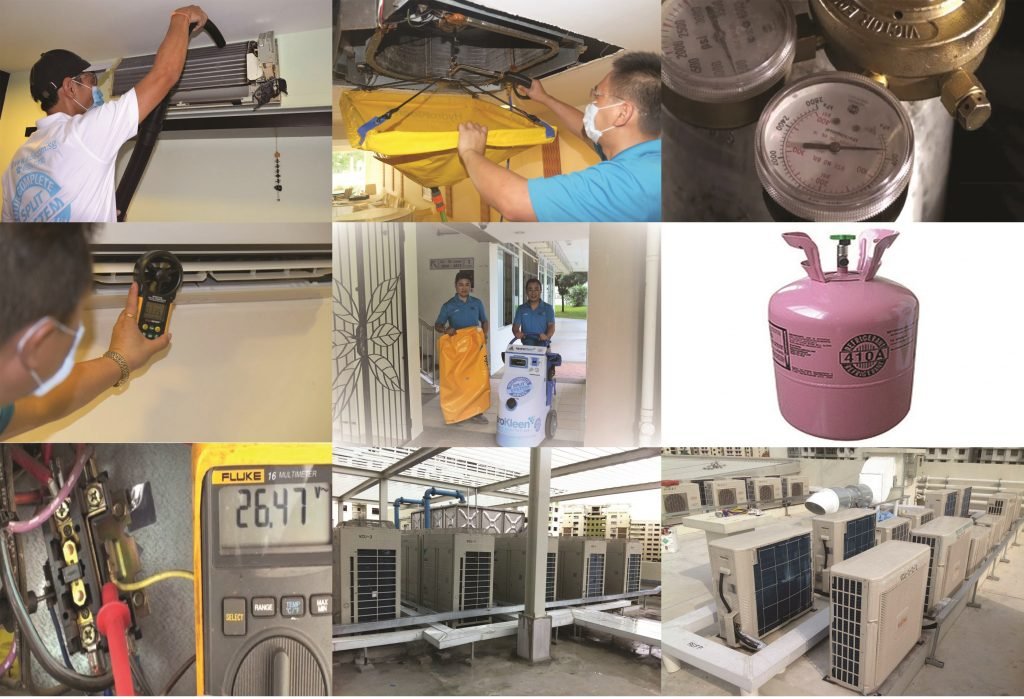 all in a day's work - kbe airconditioning maintenance in Singapore